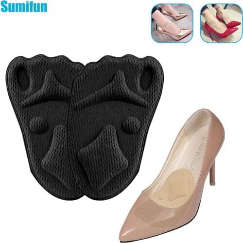 1pair Foot Front Insert Pads ForeFoot Plug Half Yards Anti-slip Shoes Insoles Toe Thick Sponge Pad Pain Relief Massage Cushion