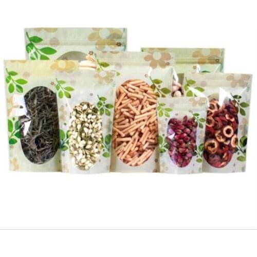 10pcs Resealable Ziplock Bags Stand-up Pouch Food Storage bag Nut Candy Packaging Bags Dry Goods Plastic Sealed Pocket