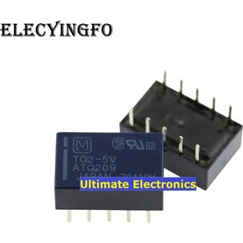 10pcs signal relay TQ2-5V TQ2-DC5V 5VDC ATQ209 10 feet 1A
