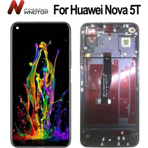 100% test Original Black 6.26'' For Huawei nova 5T YAL-L21 LCD Display Touch Screen Digitizer Assembly For Huawei Nova 5t LCD