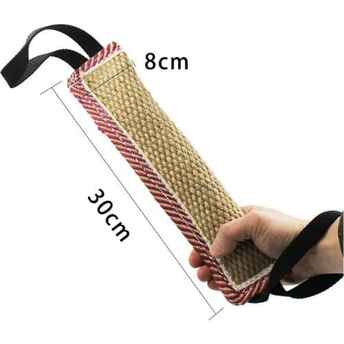 30 cm Bite-resistant Linen Dog Training Stick with Handle Dog Bite Bite Toy Dog Training Equipment Interactive Toys Dog Supplies