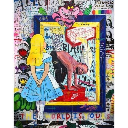 New 5D DIY Diamond Painting Cartoon Alice Cross Stitch Full Square/Round Diamond Embroidery Diamond Mosaic Home Decoration P986