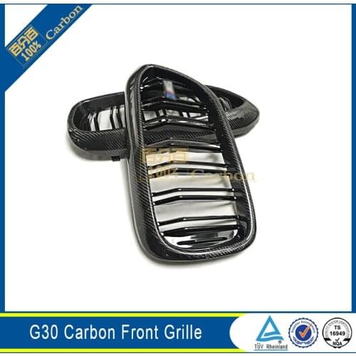 Carbon Fiber Material Auto Accessories Front Grille For BMW 5 Series G30