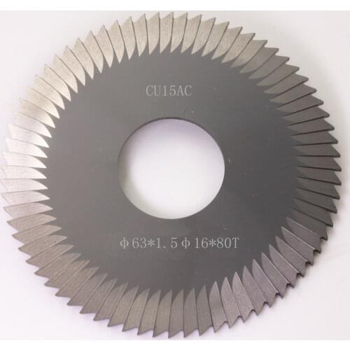 Fast delivery CU15AC side milling cutter 63-1.5-16 carbide key slotting cutter for Keyline 201 key cutting machines