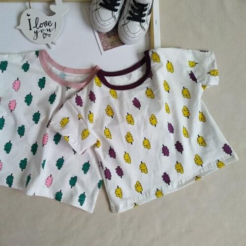 Toddler Baby Kids T-shirts Cartoon Printed Short-sleeved Tops for Girl Kids Clothing Summer Child Boy Tshirts Korean Boy Tees