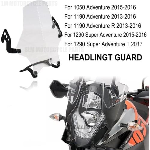 For 1050 Adventure ADV 1190 Adventure/R 1290 Super Adventure/T New Motorcycle CNC Acrylic Clear Headlight Protection Guard Cover