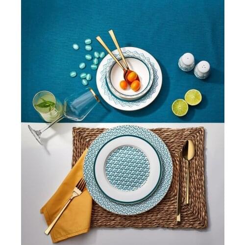 Neva Menthol 24 Piece Porcelain Dinner set