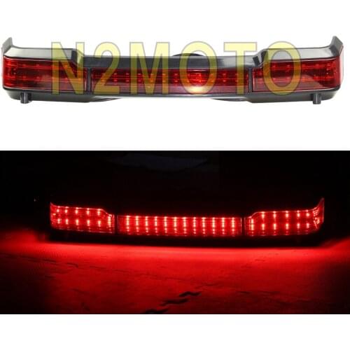 Motorcycle Run Brake Light Black LED Motorcycles Taillights For Harley Touring Classic King Tour Pack 1997-2008 19inch 2 3/4"