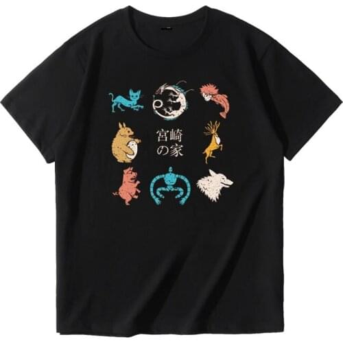 High-Q Unisex Miyazaki Hayao Tonari no Totoro Cotton T-Shirt Spirited Away My Neighbor Totoro breathable t-shirt t shirt tees