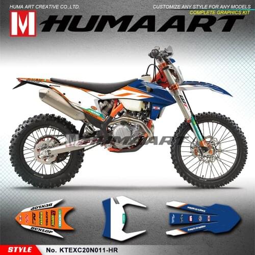 HUMAART Custom Graphics Complete Wraps for EXC EXC-F XC-W XCF-W 150 300 500 SX SXF XC-F 125 250 350 450 2019 2020 2021 2022