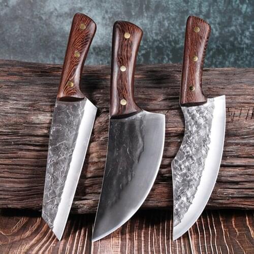 Hand-forged high carbon chefs knife slicing knife retro home kitchen knife super fast sharp Japanese knife butcher knife