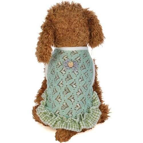 Spring Summer New Pet Dog Clothes Vest Tank Top Mesh Heart Pet Dog Shirts For Chihuahua Mini Small Dogs Puppy Costumes