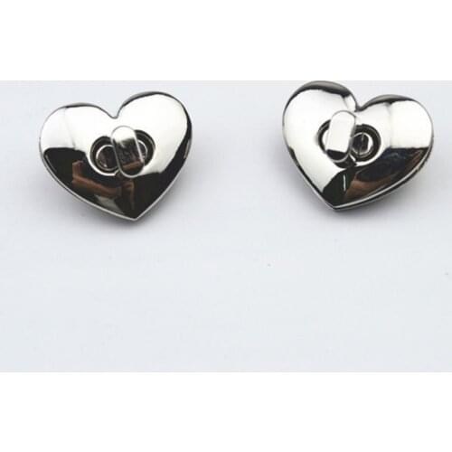 2pc Heart Metal Twist Lock For Bag Handbag Closure Lock Snaps Purse Clasp Buckle Handmade Bag Accessories DIY Hardwar Accessorie