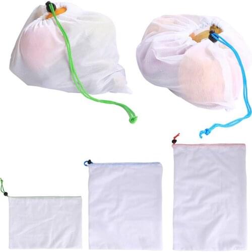 Multi-purpose Reusable Mesh Produce Bags Washable Eco Friendly Bags For Grocery Shopping Storage Fruit Vegetable Toys Sundries