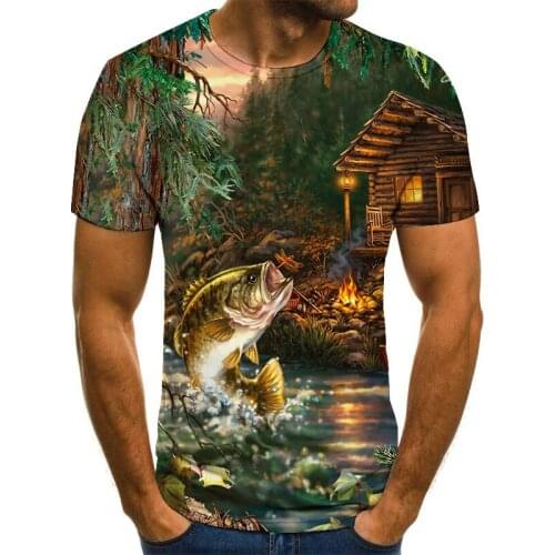 New Fishing T Shirt Style Casual Digital Fish 3D Print T-Shirt Men Women T Shirt Summer Short Sleeve O-neck Tops&Tees XS-6xl