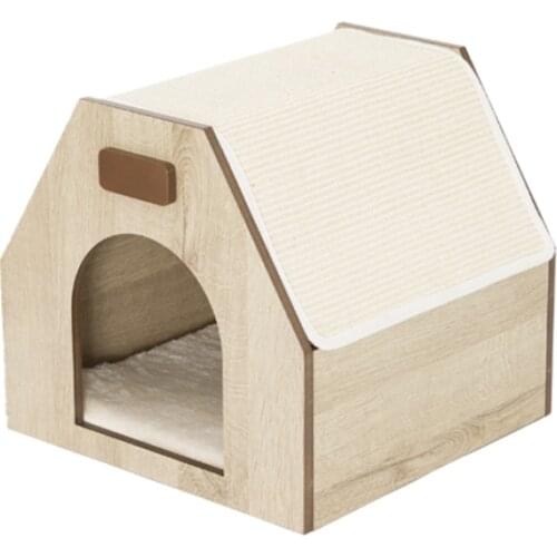 Novelty Cat Scratcher Cave Nest Puppy House Cat Beds Furniture Pet Luxury Cats Houses Home for Winter