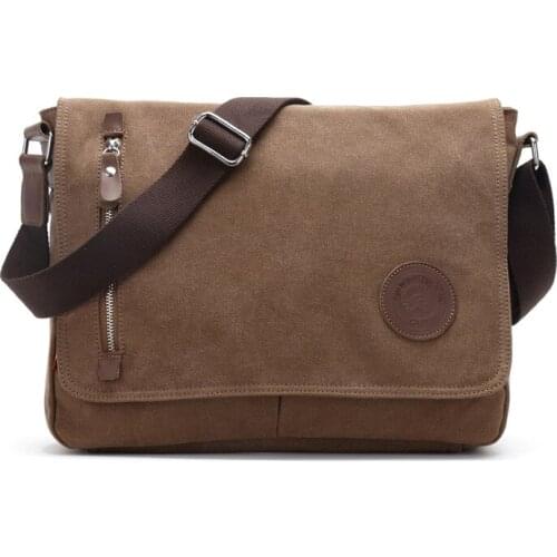 New Arrive Handbags Men Canvas Bag Vintage Messenger Bag Brand Business Casual Travel Shoulder Bag Laptop Bag Male Bolsa