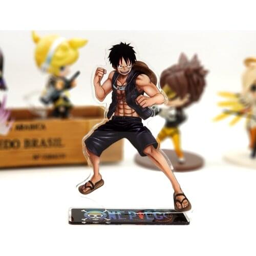 Love Thank You ONE PIECE Monkey D Luffy acrylic stand figure model double-side plate holder cake topper anime JAPANESE