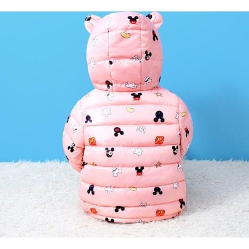 Autumn Winter Baby Girls Jackets Cute Cartoon Hooded Zipper Fashion Boys Outerwear Christmas birthday Party Little Princess Coat