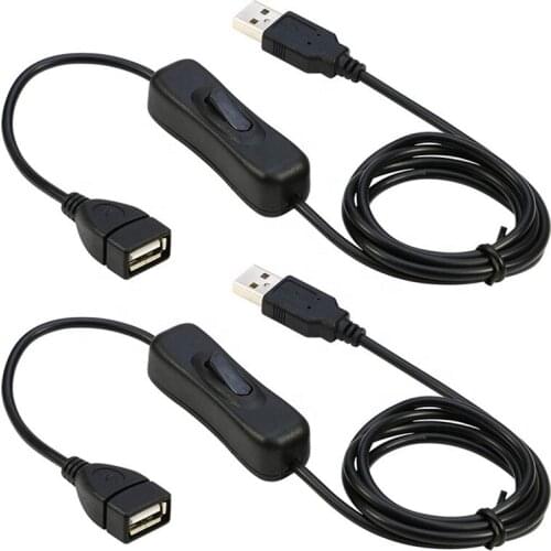 High Quality USB Extension Cable with ON/Off Switch USB Male to Female Cable Support (Data and Power) for USB Headset LED Strips