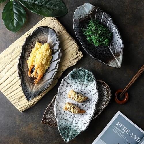 Japanese Creative Ceramic Plate Table Decoration Sushi Plate Restaurant Hotel Service Tray Fruit Salad Plate dessert plate