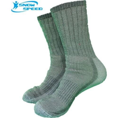 1 Pair Outdoor Sports Winter 80% Merino Wool Thick Hiking Socks Mens Socks