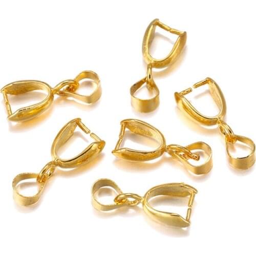10pcs Melon Seeds Buckle Pendants Clasps Charm Bail Beads Connector Bale Pinch Clasp Clips Hook Supplies For Jewelry Findings
