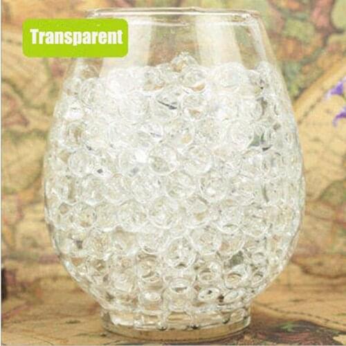 100pcs Large Hydrogel Pearl Shaped Crystal Soil Water Beads Mud Grow Ball Wedding Kids Toy Growing Water Balls