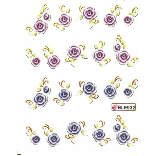 11 PACK/ LOT WATER DECAL NAIL ART NAIL STICKER FLOWER COREOPSIS KAPOK FLOWER ROSE BUD BLE928-938