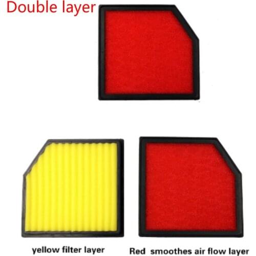 1x Double layer Car Air Filter Auto High Flow Air Filter Super Hybrid Air Filters for TOYOTA RAV4 IV 2.2L L4 DSL 2013-2015