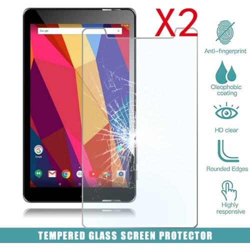2Pcs Tablet Tempered Glass Screen Protector Cover for Argos Alba 8 Inch Tablet Computer Tempered Film Explosion-Proof