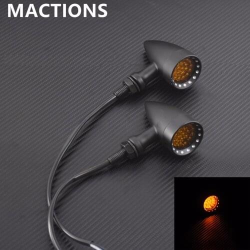 20 LED Bullet Turn Signal Brake Light For Harley Chopper Bobber Custom Softail For Honda For Yamaha For Suzuki Indicator Lights