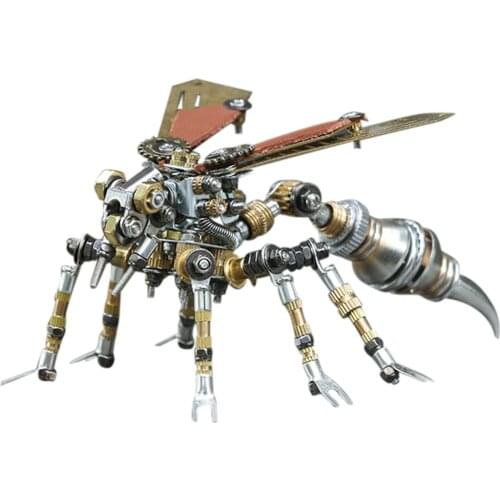 295Pcs Metal Insect Puzzle Model Kit 3D DIY Mechanical Assembly Educational Toys Models Kids Christmas Gifts - Wasp