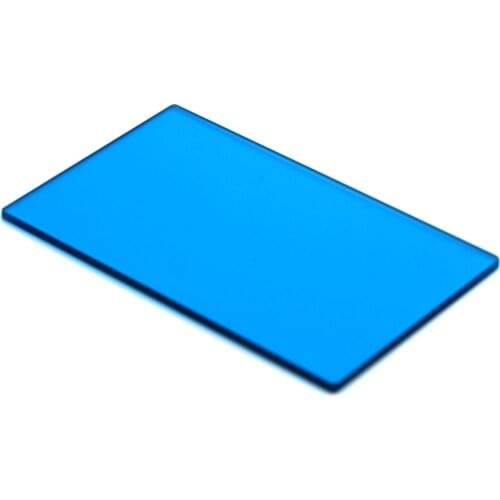 Optical 40x40mm blue filter glass QB24