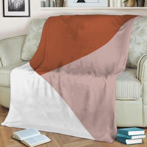Abstract Geometric Art 405 3D Printed Velvet Plush Throw Fleece Blanket Bedspread Sherpa Blanket Home Decora