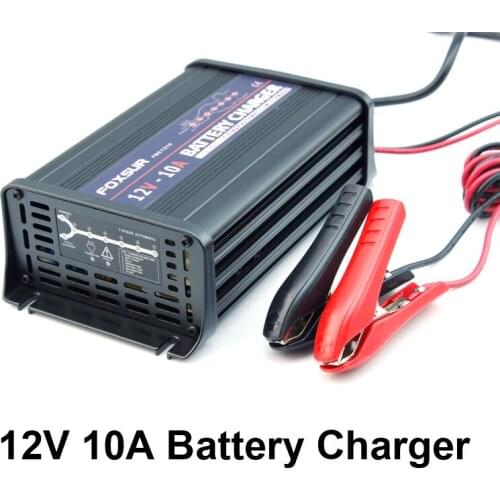 Full Automatic Car Battery Charger 180-260V To 12V 7A ntelligent Fast Power Charging Wet Dry Lead Acid Digital LCD Display