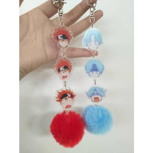 Anime SK SK8 the Infinity Langa Hasegawa Reki Kyan Keychain Pom Pom Sa