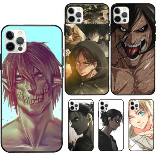 Eren Jaeger Attack On Titan For iPhone 11 12 Pro Max Mini Case Soft Cover For iPhone XR X XS Max 7 8 Plus Phone Case