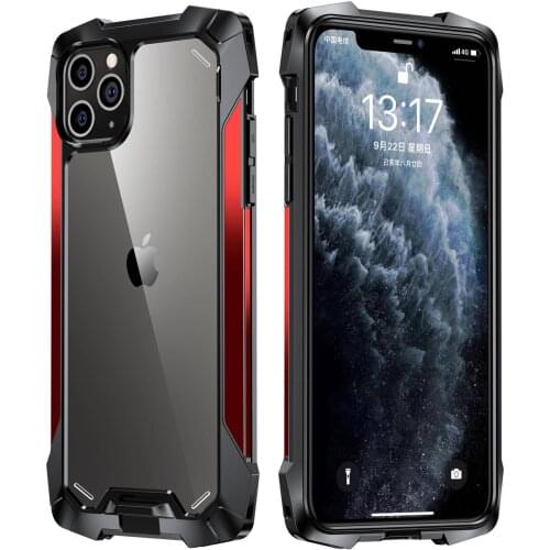 For i Phone11 Pro Max i Phone12 Case, Metal Armor Rosdster Phone Case360° All Round Coverage Protection Cool Travelling Cover