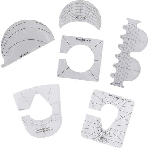 6Pcs Acrylic Ruler For Sewing Patchwork Quilting Yardstick DIY Motion Sew Tools