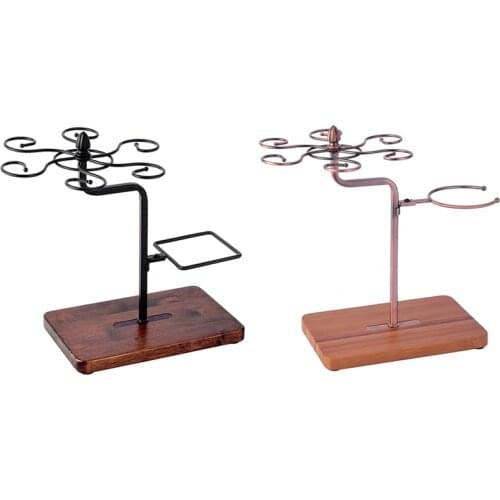 New Hook Countertop Wine Glass Holder,Wooden Tabletop Stemware Rack Freestanding,Drying Rack for Kitchen (1 PCS)