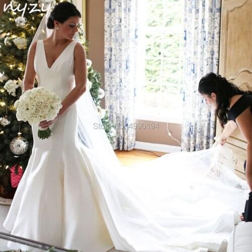 NYZY Satin Wedding Dresses