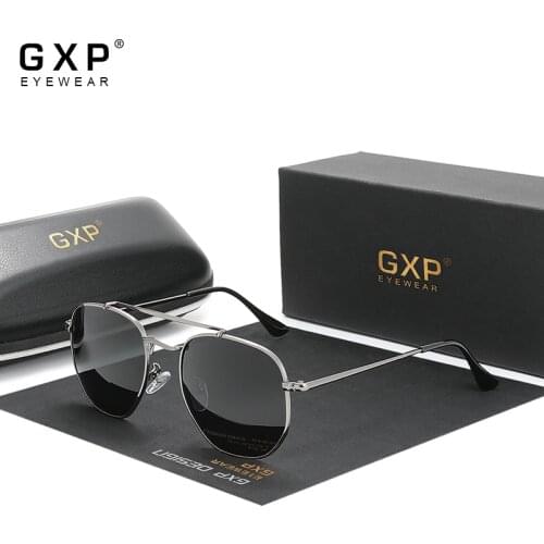 GXP Authentic Vintage Sunglasses Men Polarized Women Hexagon Sun Glasses Stainless Steel Lunette De Soleil Femme 7748