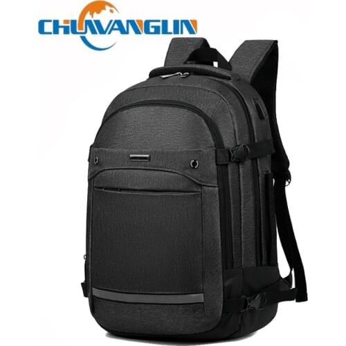 Chuwanglin Large Capacity 15.6 inch Daily School Backpack Multifunctional USB Charging Man Laptop Backpack for Teenager 21-10502