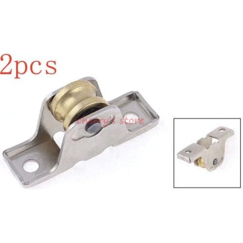 0.63" Dia Single Roller Window Sash Pulley Doors Wheel 2 Pcs