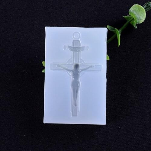 Silicone Silicone Mold Exquisite Vintage Cross Jesus Mirror DIY Jewelry Making Tools Epoxy Resin Molds Crystal Handmade