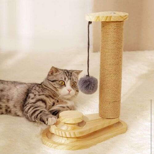 Cat Supplies Cat Toys Bite-resistant Anti-boring Feather Sisal Solid Wood Cat Tree Cat Climbing Frame Cat Entertainment Supplies