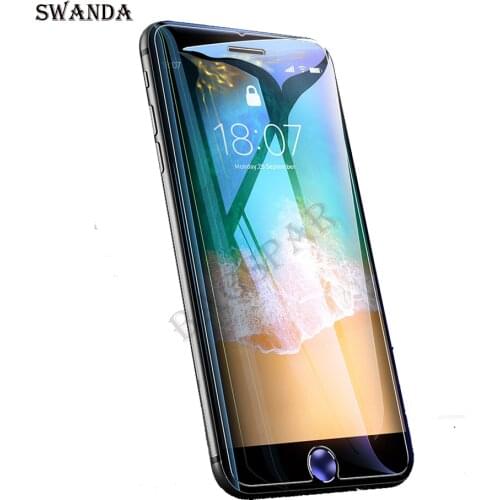 SWANDA 9H 2.5D Anti-Explosion Tempered Glass for iphone 6 7 plus arc Film Screen Protector for iphone11 x xr Oleophobic Coating
