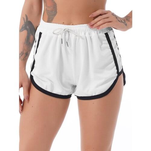 Women Casual Sport Yoga Shorts Pure Color Woman Summer Sport Shorts Fitness Elastic Waist Outdoor Yoga Running Shorts Bottoms