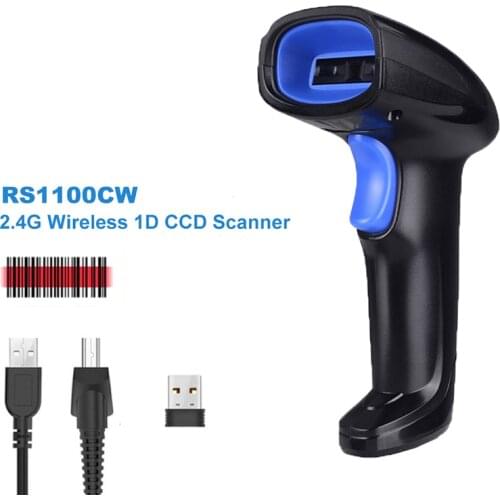 2.4GHz Wireless Barcode Scanner (2-in-1 2.4GHz Wireless & USB2.0 Wired) USB Automatic Barcode Reader Handheld Bar code Reader US